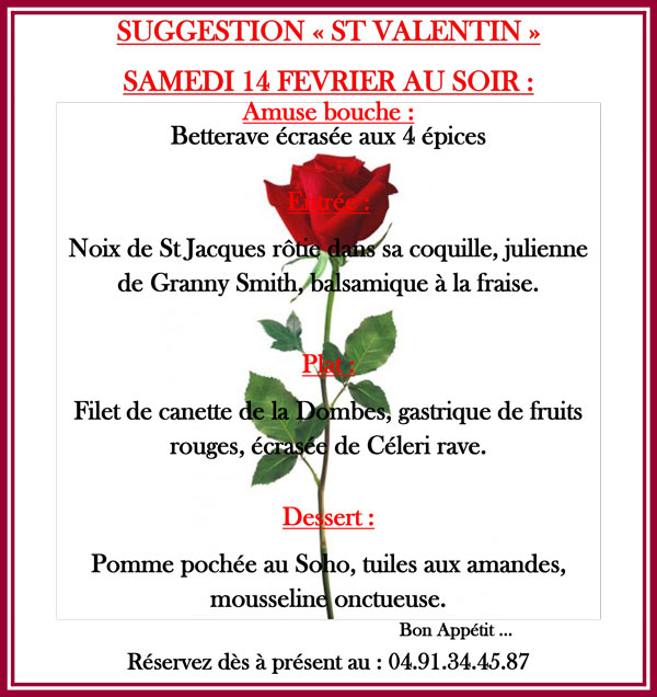 Soirée de la Saint Valentin 2015