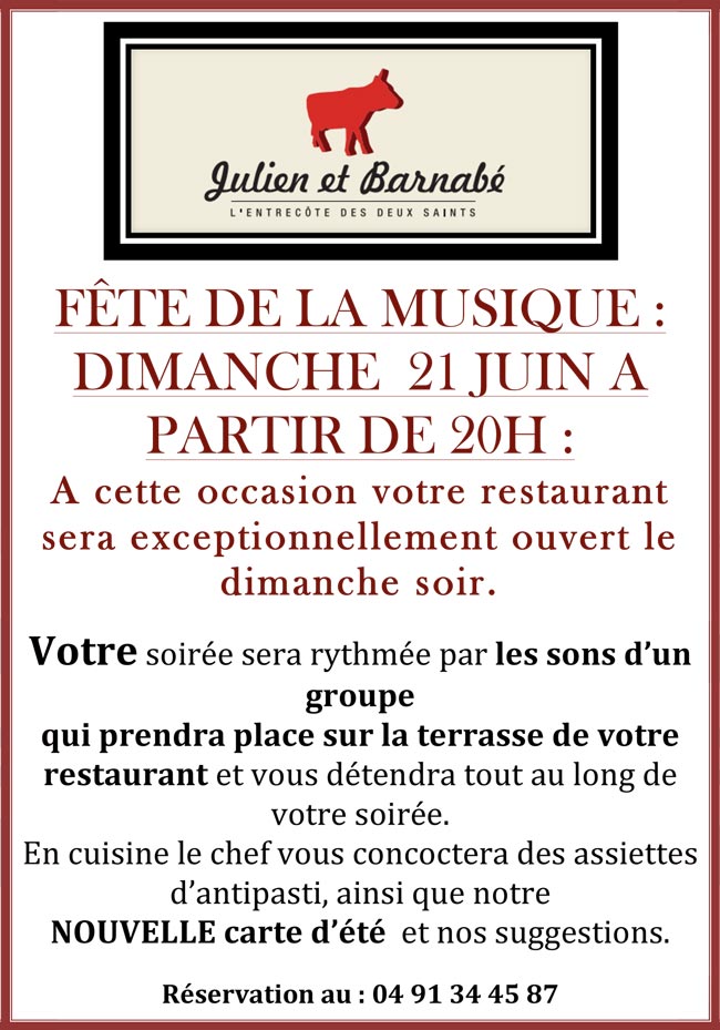 Fête de la musique Dimanche 21 Juin 2015